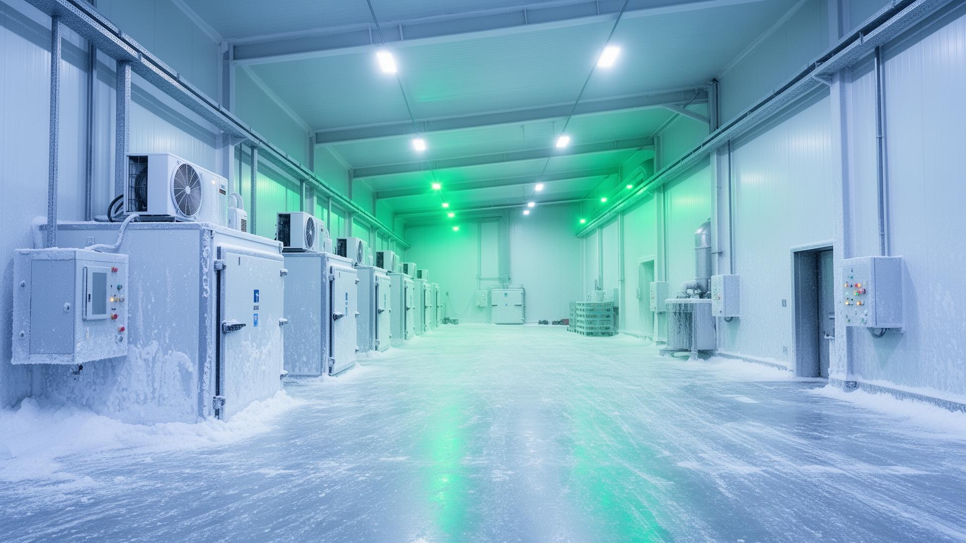 Cold chain facility with refrigeration units